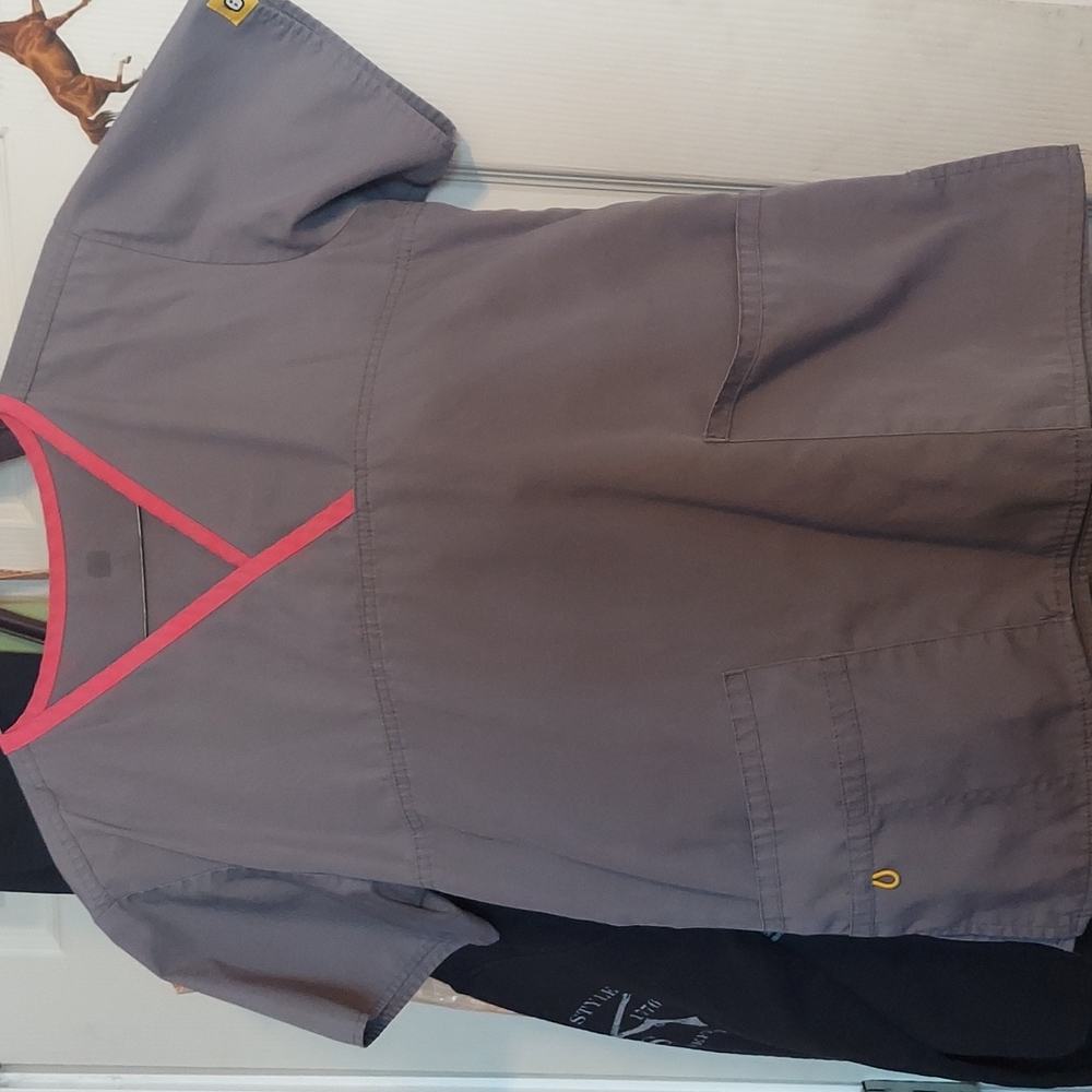 Women's Grey scrub top and bottoms
